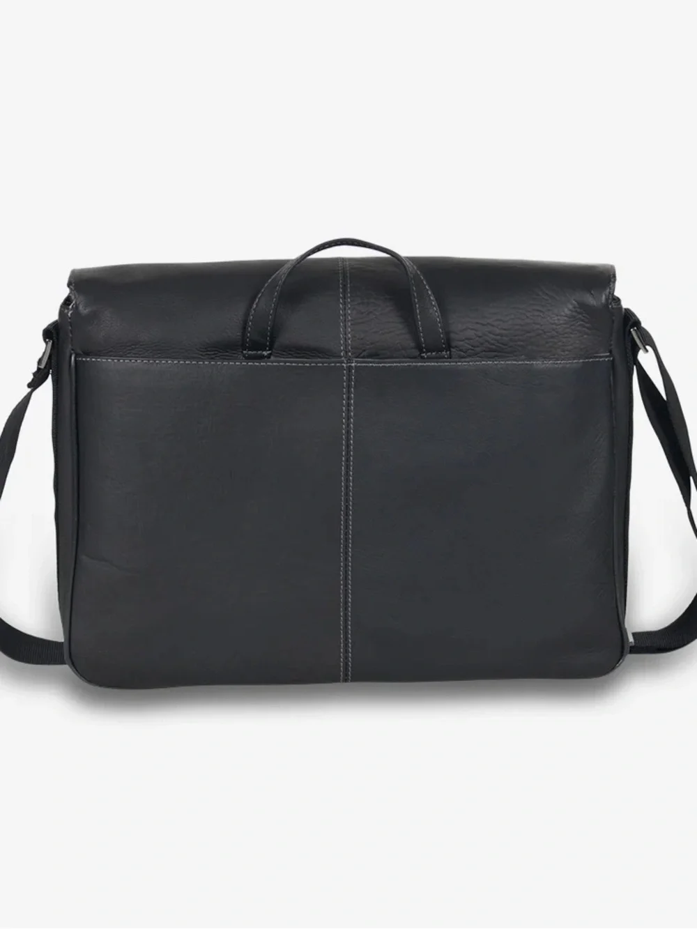 Kenneth Cole Black Leather Messenger COLOMBIAN LEATHER CROSSBODY MESSENGER BAG
